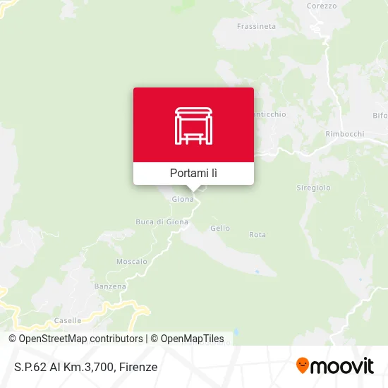 Mappa S.P.62 Al Km.3,700