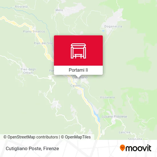 Mappa Cutigliano Poste