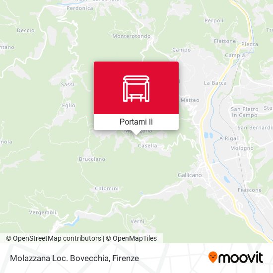 Mappa Molazzana Loc. Bovecchia