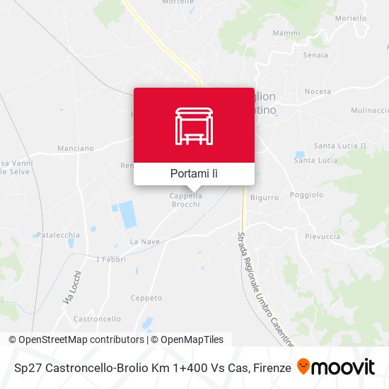 Mappa Sp27 Castroncello-Brolio Km 1+400 Vs Cas