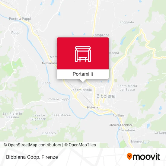 Mappa Bibbiena Coop