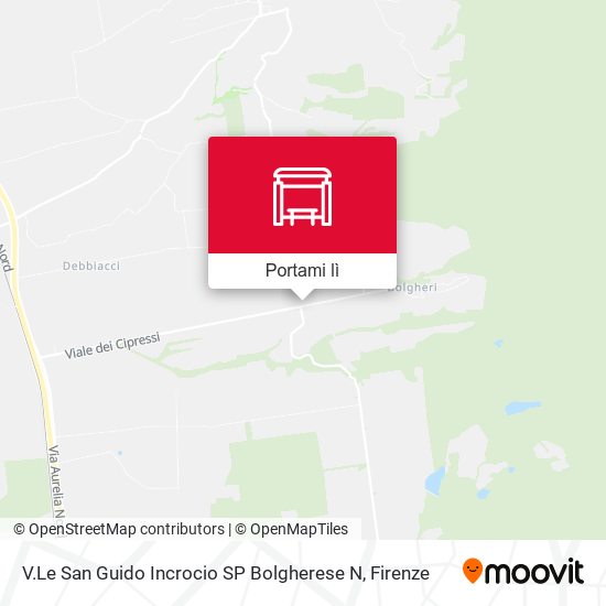 Mappa V.Le San Guido Incrocio SP Bolgherese N