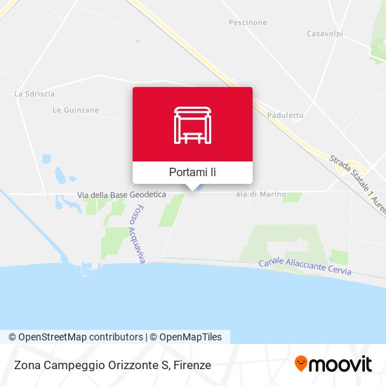 Mappa Zona Campeggio Orizzonte S