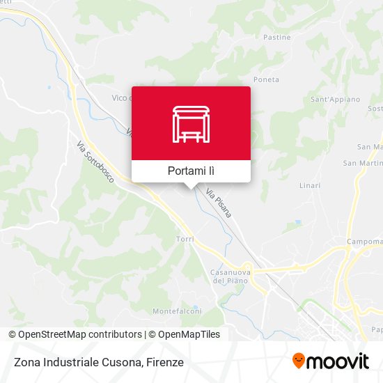 Mappa Zona Industriale Cusona