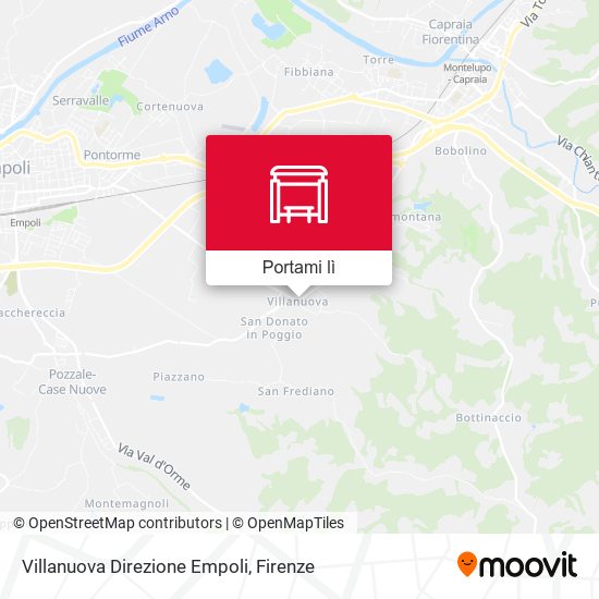 Mappa Villanuova Direzione Empoli