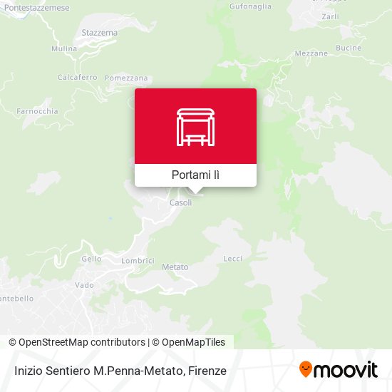 Mappa Inizio Sentiero M.Penna-Metato