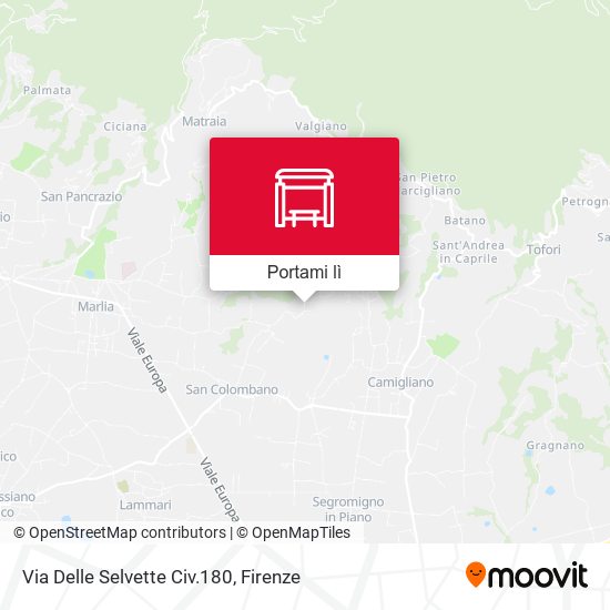 Mappa Via Delle Selvette Civ.180