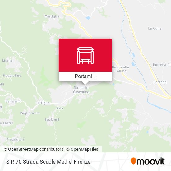 Mappa S.P. 70 Strada Scuole Medie