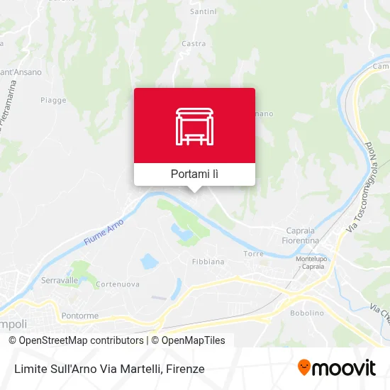 Mappa Limite Sull'Arno Via Martelli