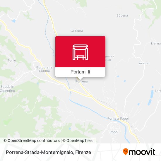 Mappa Porrena-Strada-Montemignaio