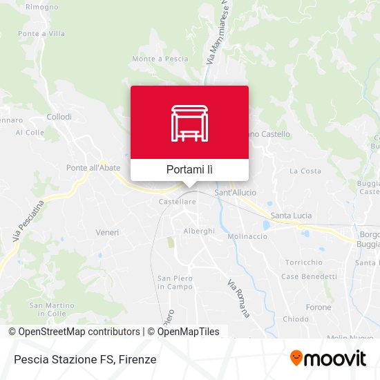 Mappa Pescia Stazione FS