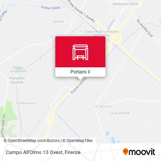 Mappa Campo All'Olmo 13 Ovest