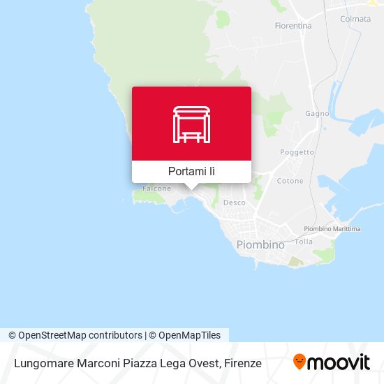 Mappa Lungomare Marconi Piazza Lega Ovest