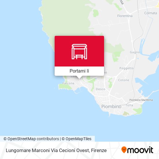 Mappa Lungomare Marconi Via Cecioni Ovest