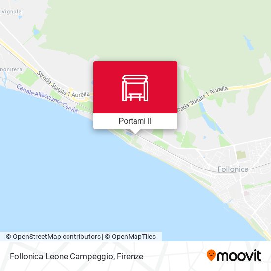 Mappa Follonica Leone Campeggio