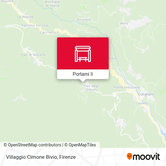 Mappa Villaggio Cimone Bivio