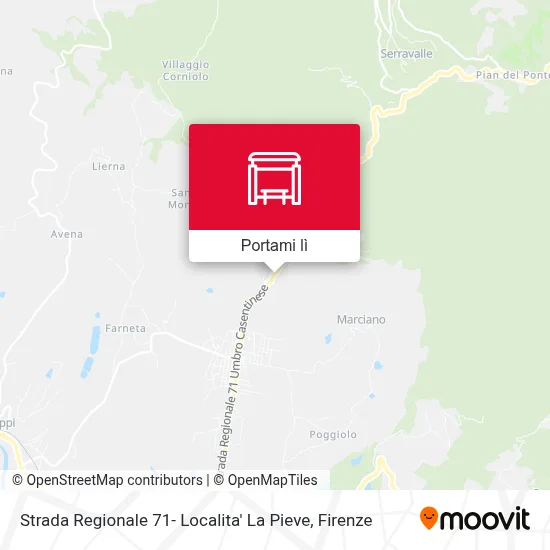 Mappa Strada Regionale 71- Localita' La Pieve