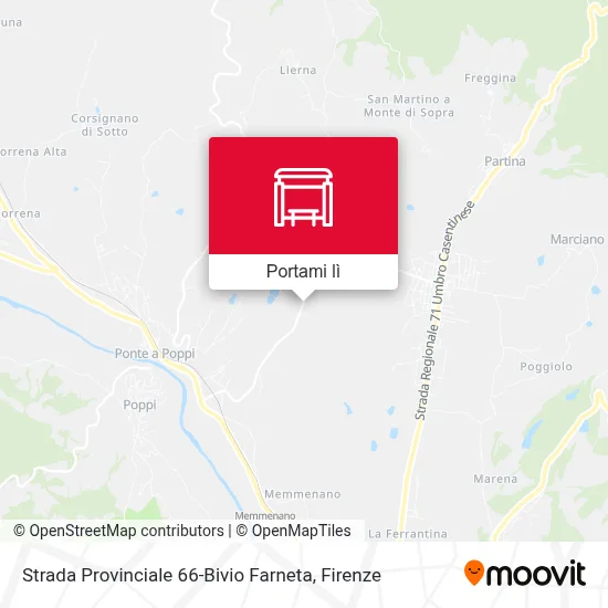 Mappa Strada Provinciale 66-Bivio Farneta