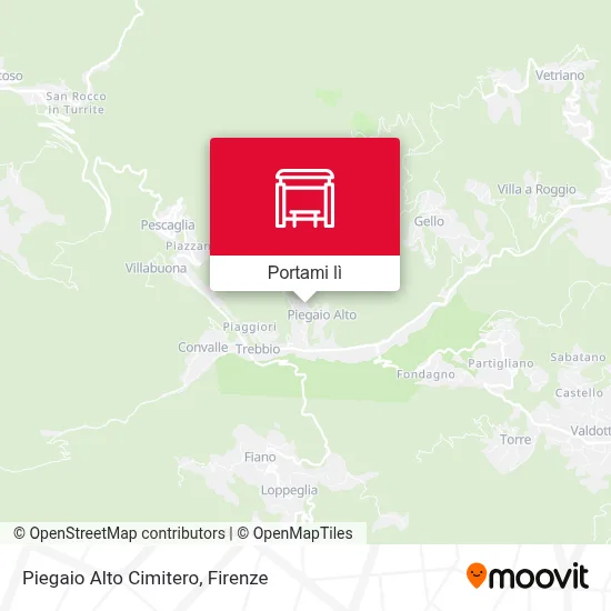 Mappa Piegaio Alto Cimitero