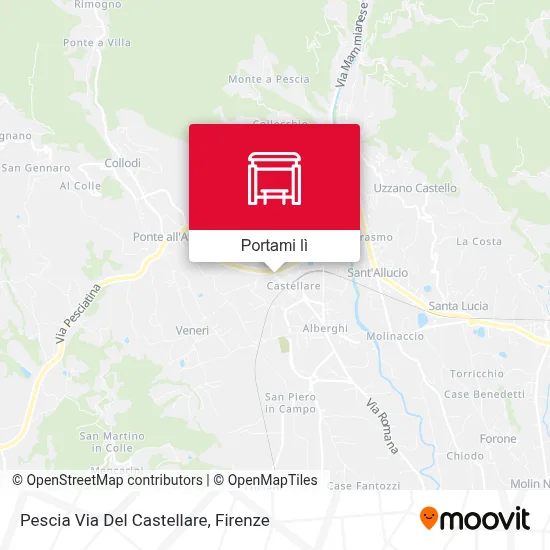 Mappa Pescia Via Del Castellare