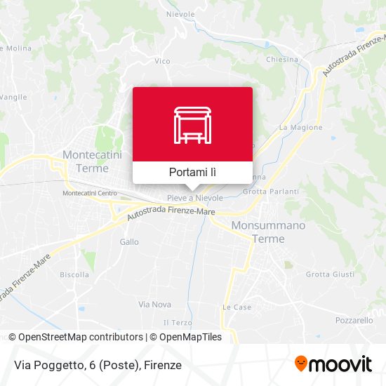 Mappa Via Poggetto, 6 (Poste)