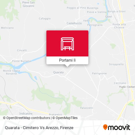 Mappa Quarata - Cimitero Vs Arezzo