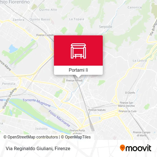 Mappa Via Reginaldo Giuliani