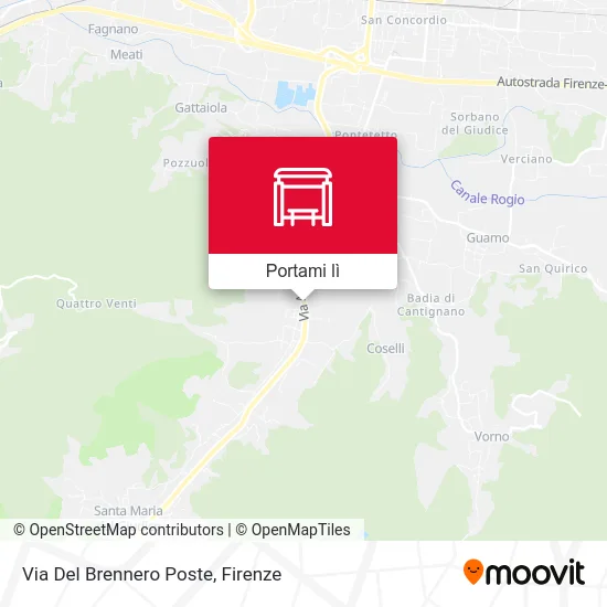 Mappa Via Del Brennero Poste