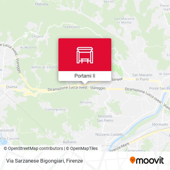 Mappa Via Sarzanese Bigongiari