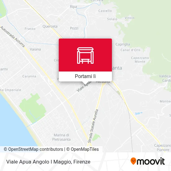 Mappa Viale Apua Angolo I Maggio