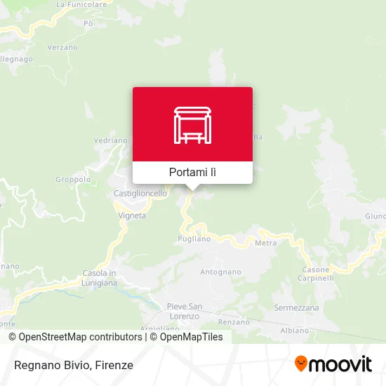 Mappa Regnano Bivio