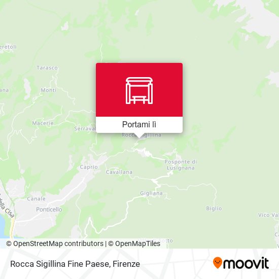 Mappa Rocca Sigillina Fine Paese