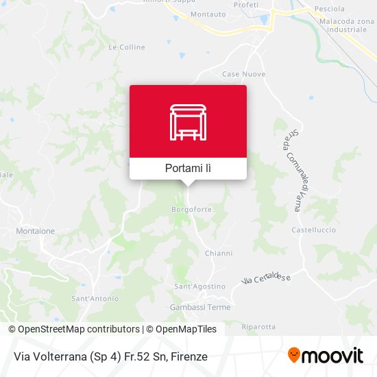 Mappa Via Volterrana (Sp 4) Fr.52        Sn