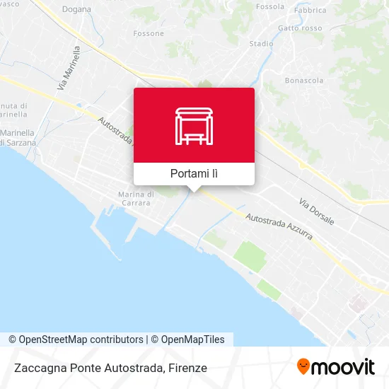 Mappa Zaccagna Ponte Autostrada