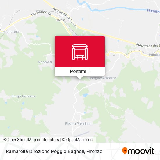 Mappa Ramarella Direzione Poggio Bagnoli