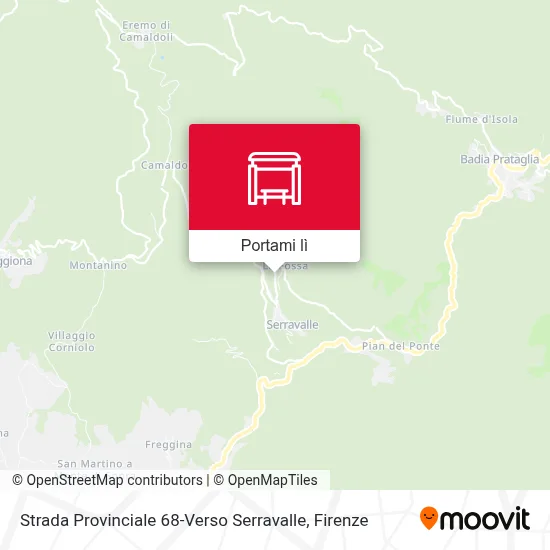 Mappa Strada Provinciale 68-Verso Serravalle