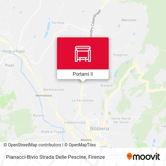 Mappa Pianacci-Bivio Strada Delle Pescine