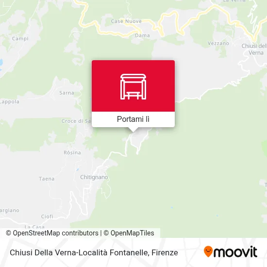 Mappa Chiusi Della Verna-Località Fontanelle