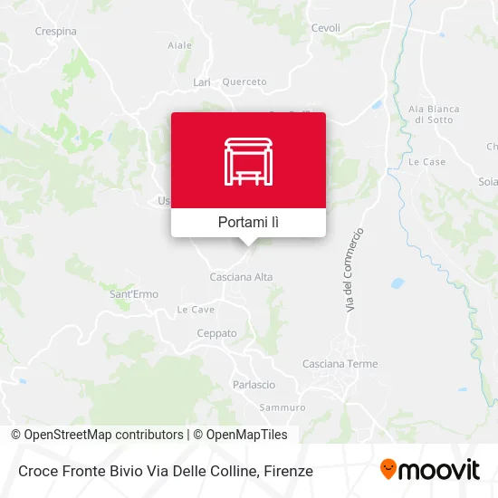 Mappa Croce Fronte Bivio Via Delle Colline