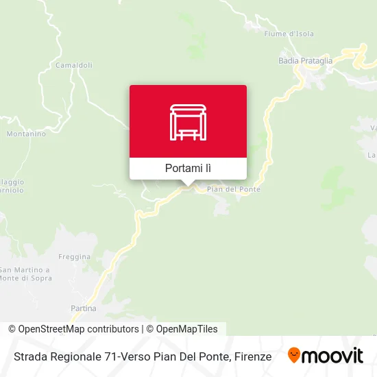 Mappa Strada Regionale 71-Verso Pian Del Ponte