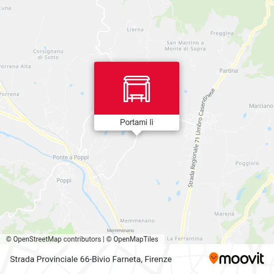 Mappa Strada Provinciale 66-Bivio Farneta