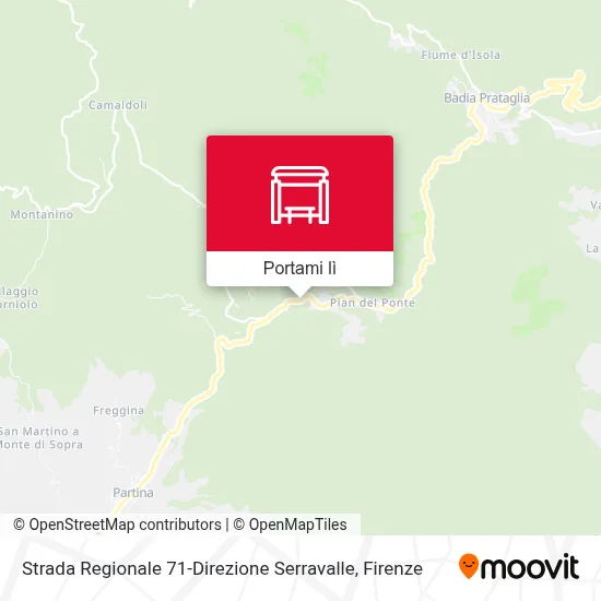 Mappa Strada Regionale 71-Direzione Serravalle