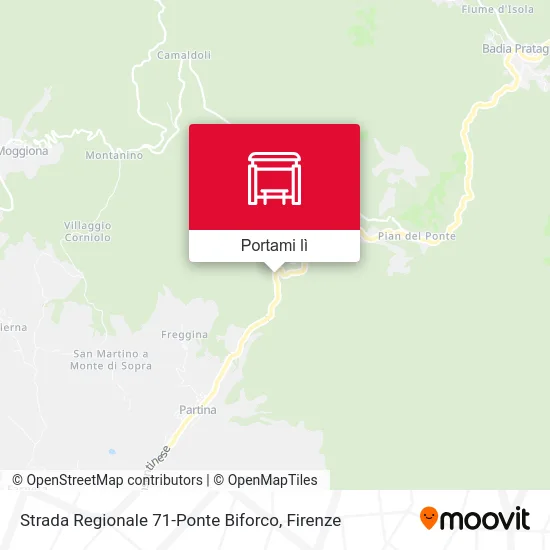 Mappa Strada Regionale 71-Ponte Biforco