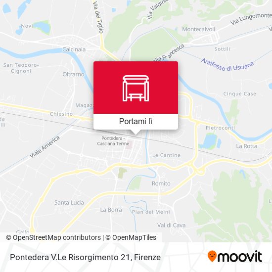 Mappa Pontedera V.Le Risorgimento 21