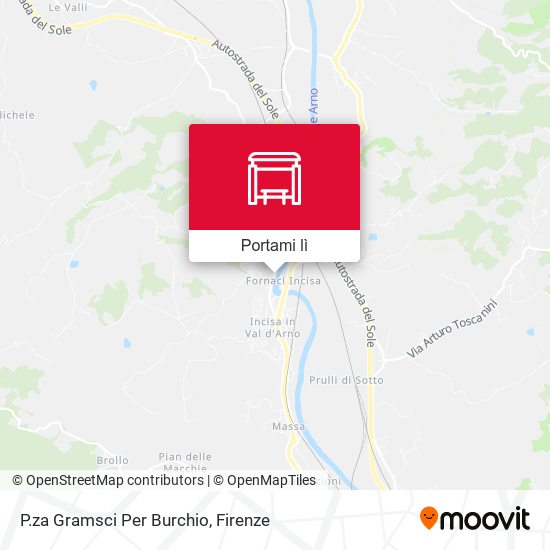 Mappa P.za Gramsci Per Burchio