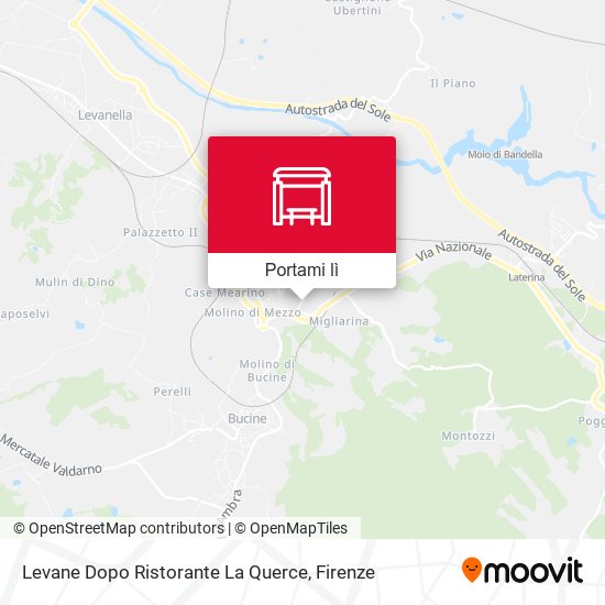 Mappa Levane Dopo Ristorante La Querce