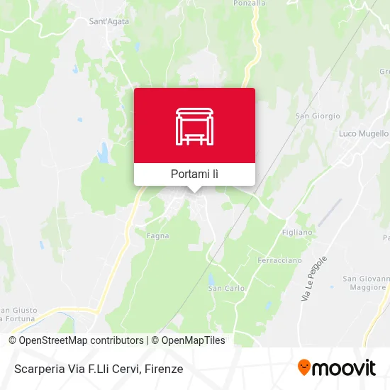 Mappa Scarperia Via F.Lli Cervi