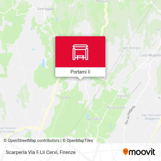 Mappa Scarperia Via F.Lli Cervi