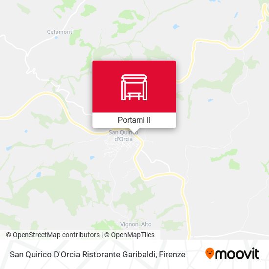 Mappa San Quirico D'Orcia Ristorante Garibaldi