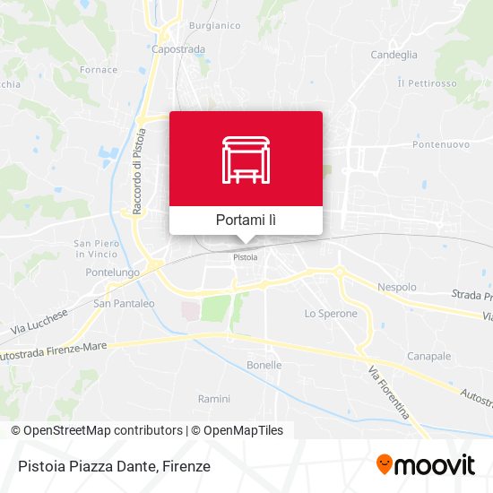 Mappa Pistoia Piazza Dante